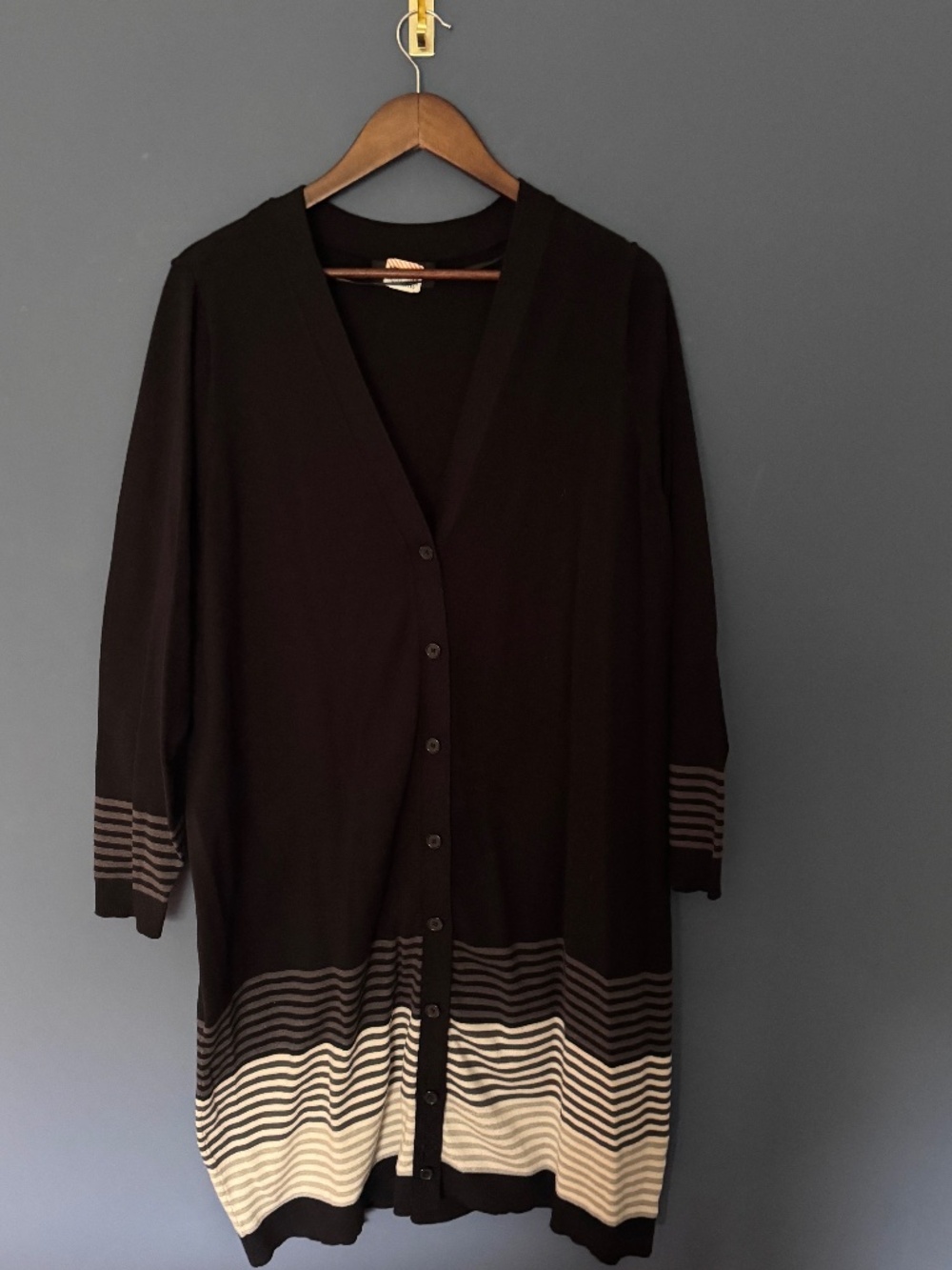Lane Bryant Black Longline Cardigan 26/28